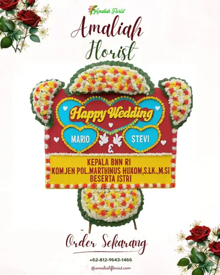 Papan Bunga Pernikahan Rowocacing